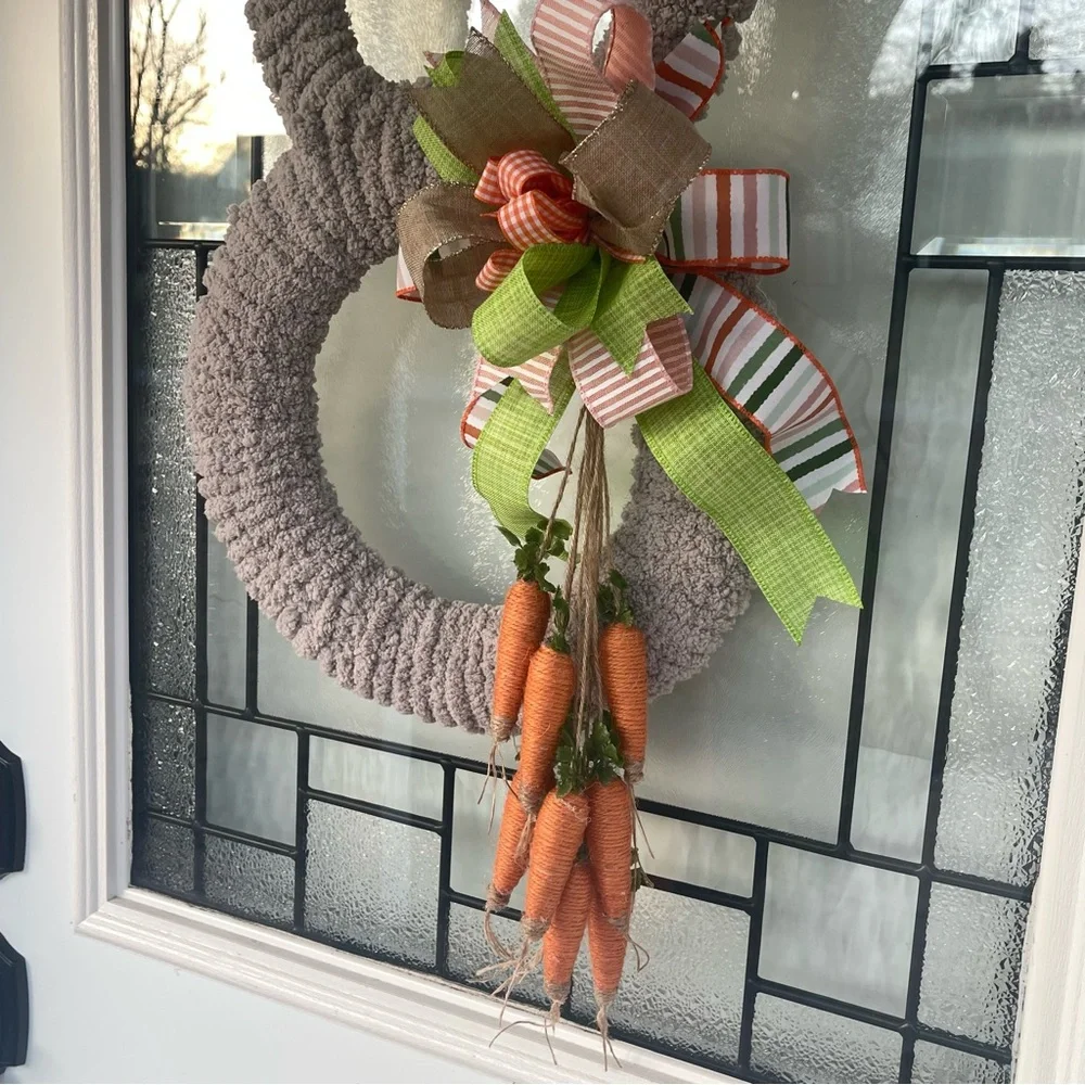 NWT Easter Bunny Wreath for Front Door